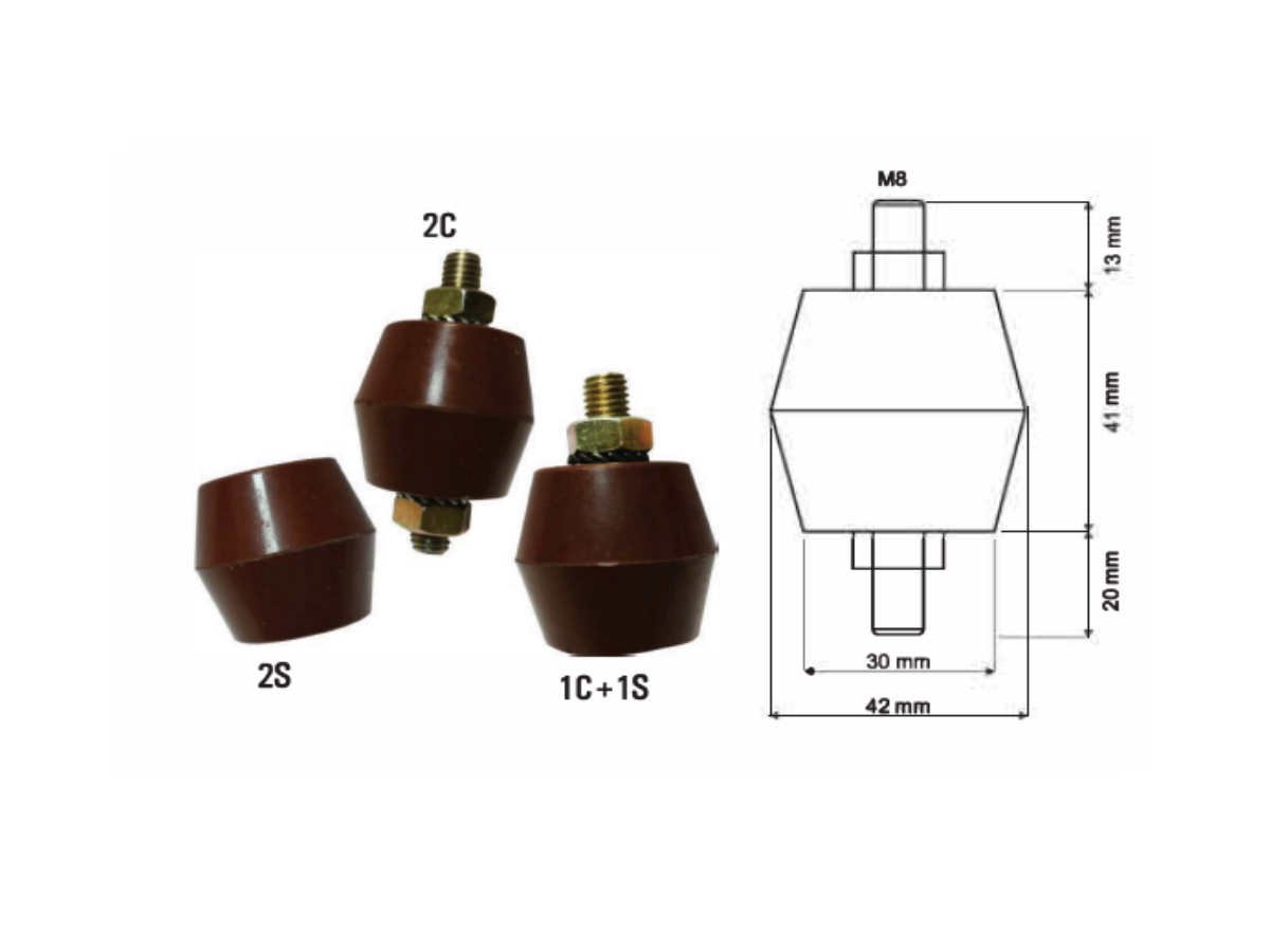 40 mm BÜYÜK BOY FIÇI İZOLATÖRLER M8