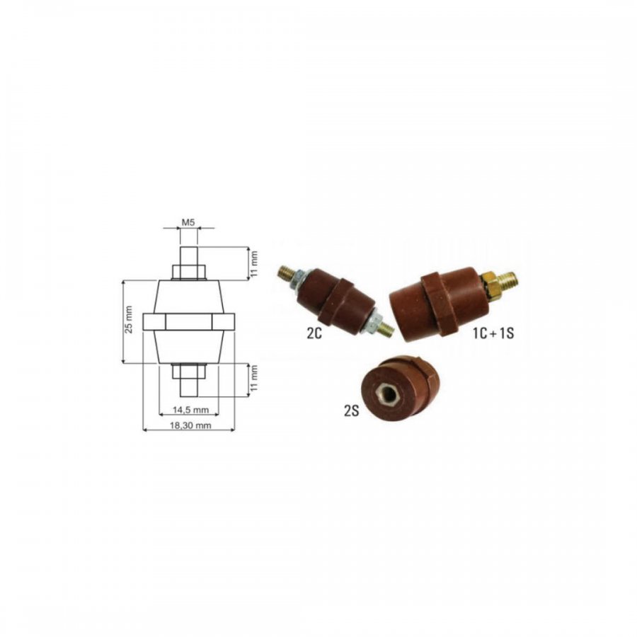 M5 MİNİ İZOLATÖR 25mm