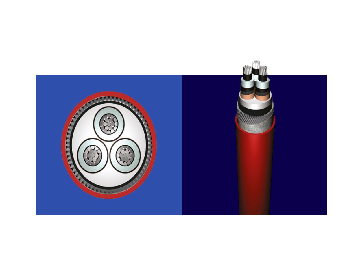 YAXZ3V-R, AL/XLPE/SWA/PVC, NA2XFGY